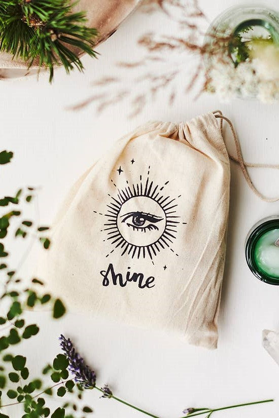 Face Cloth Trio with Drawstring Cotton Bag