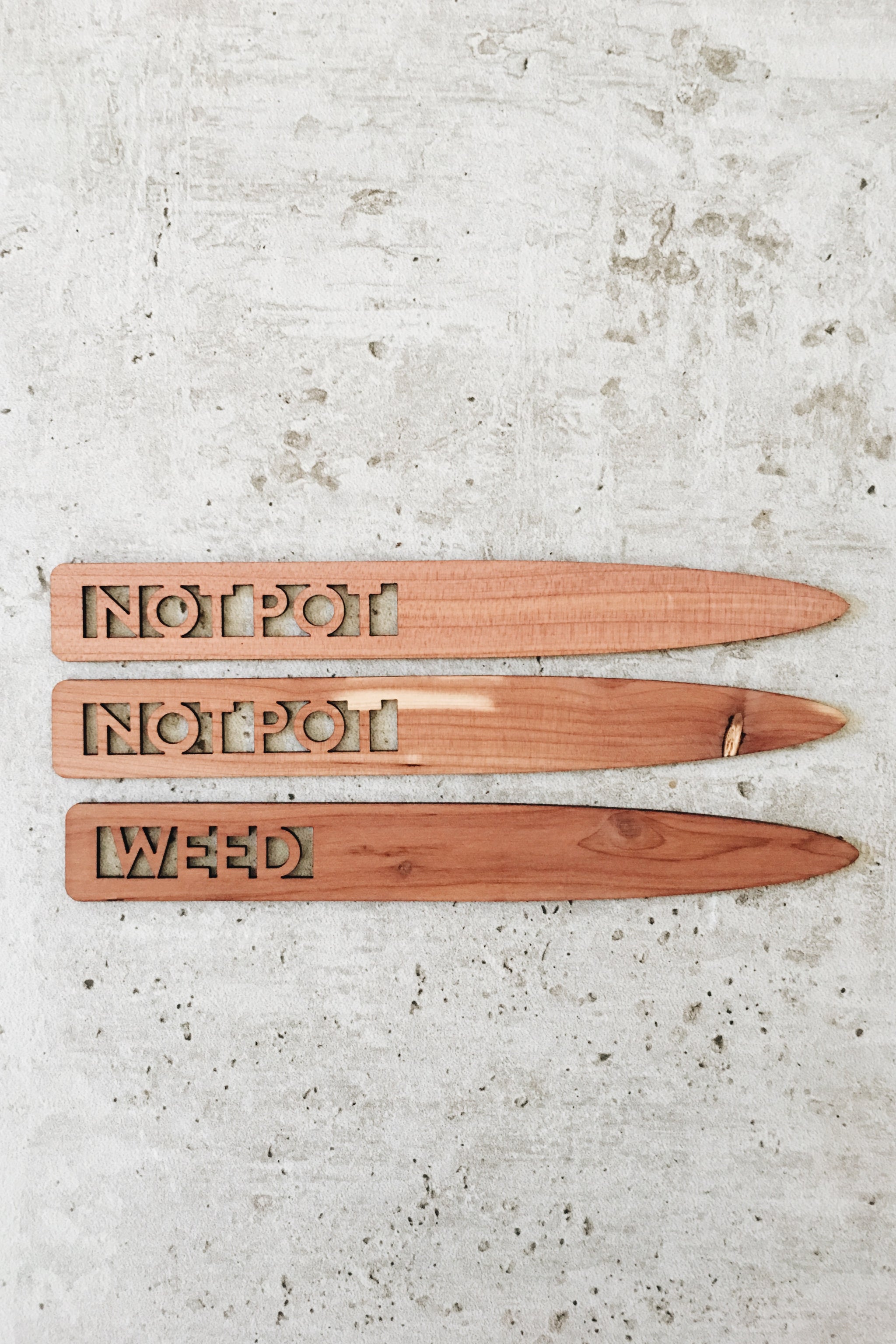 Cedar Plant Markers - Secret Garden Set