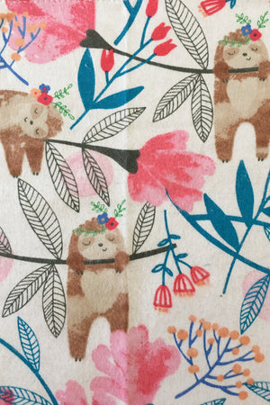 Cotton Cloth Napkins (Sloths + Polka Dots 4 pack)