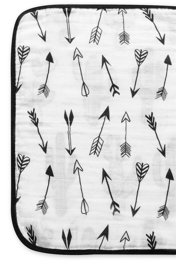 Organic Cotton Reversible Burp Cloth - Cactus + Arrows