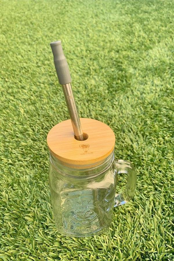 Bamboo Drink Lid for Mason Jar (2 sizes)