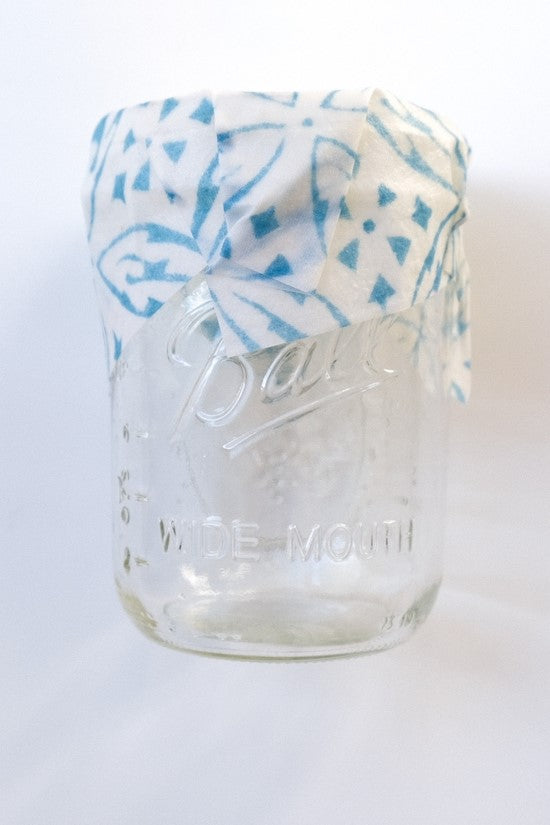 Beeswax Food Wrap - 3pk of Blue Geometric