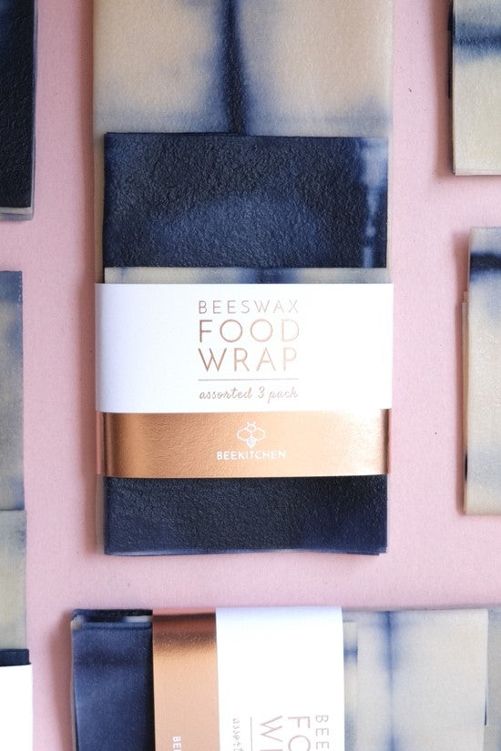 Beeswax Food Wrap - 3pk of Shibori