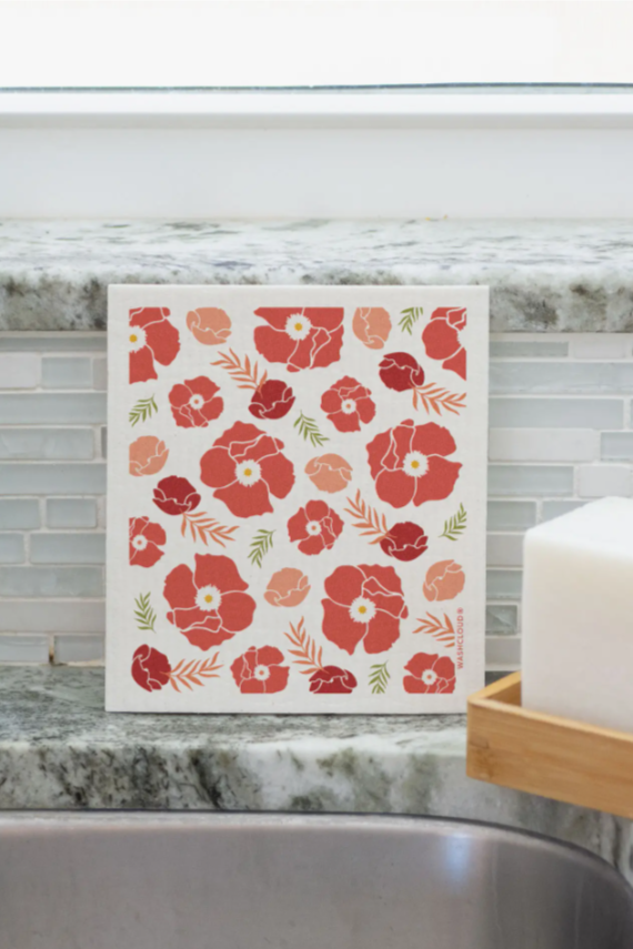 Swedish Dishcloth - Poppy