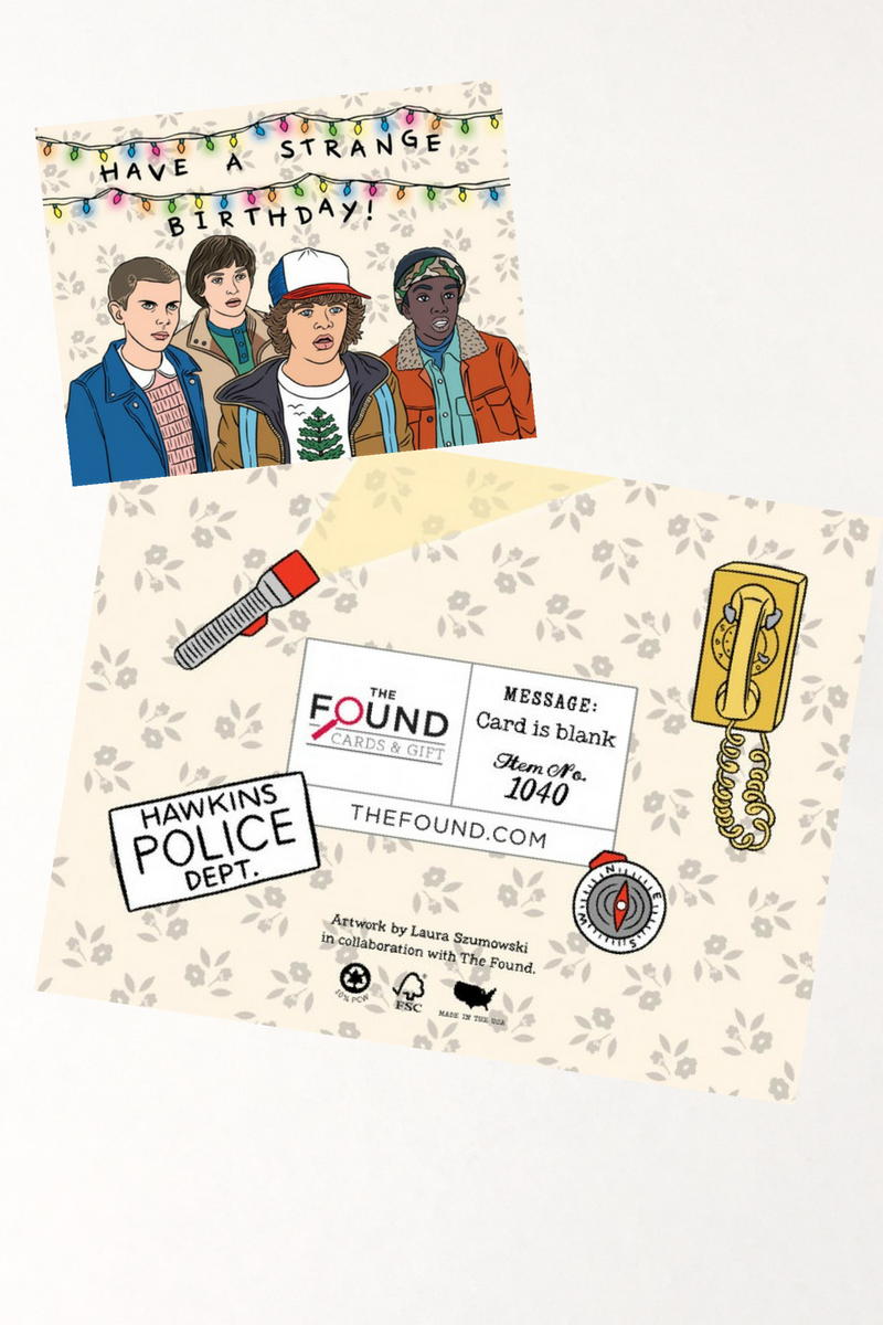 Stranger Things Birthday Card