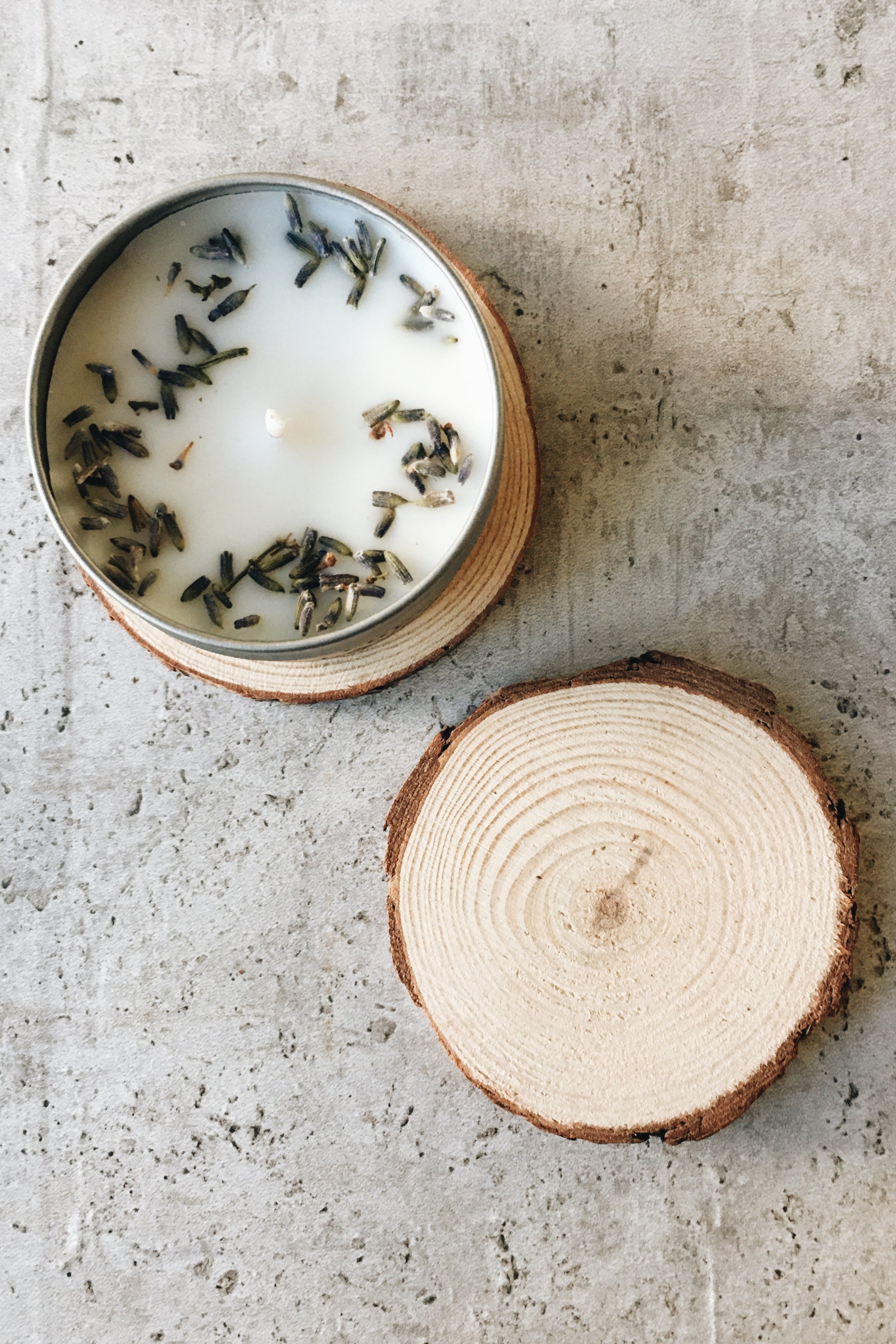Pine Wood Candle Coaster