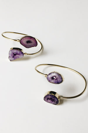 Agate Wrap Bracelet (Purple)
