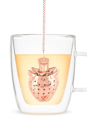 Strawberry Rose Gold Tea Infuser & Tray