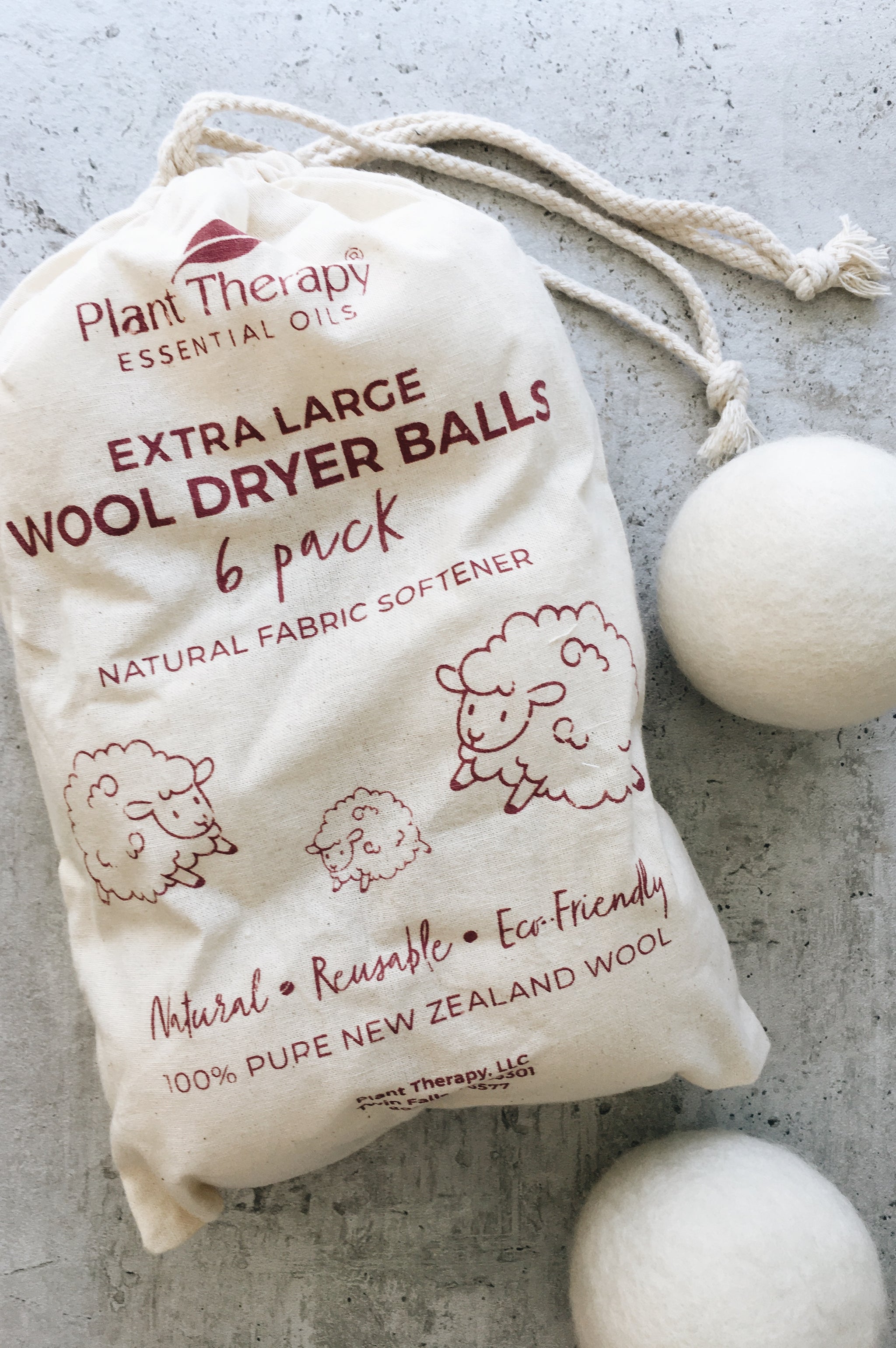 Buy Wool Dryer Balls Laundry Reuseable,100% Pure New Zealand Wool