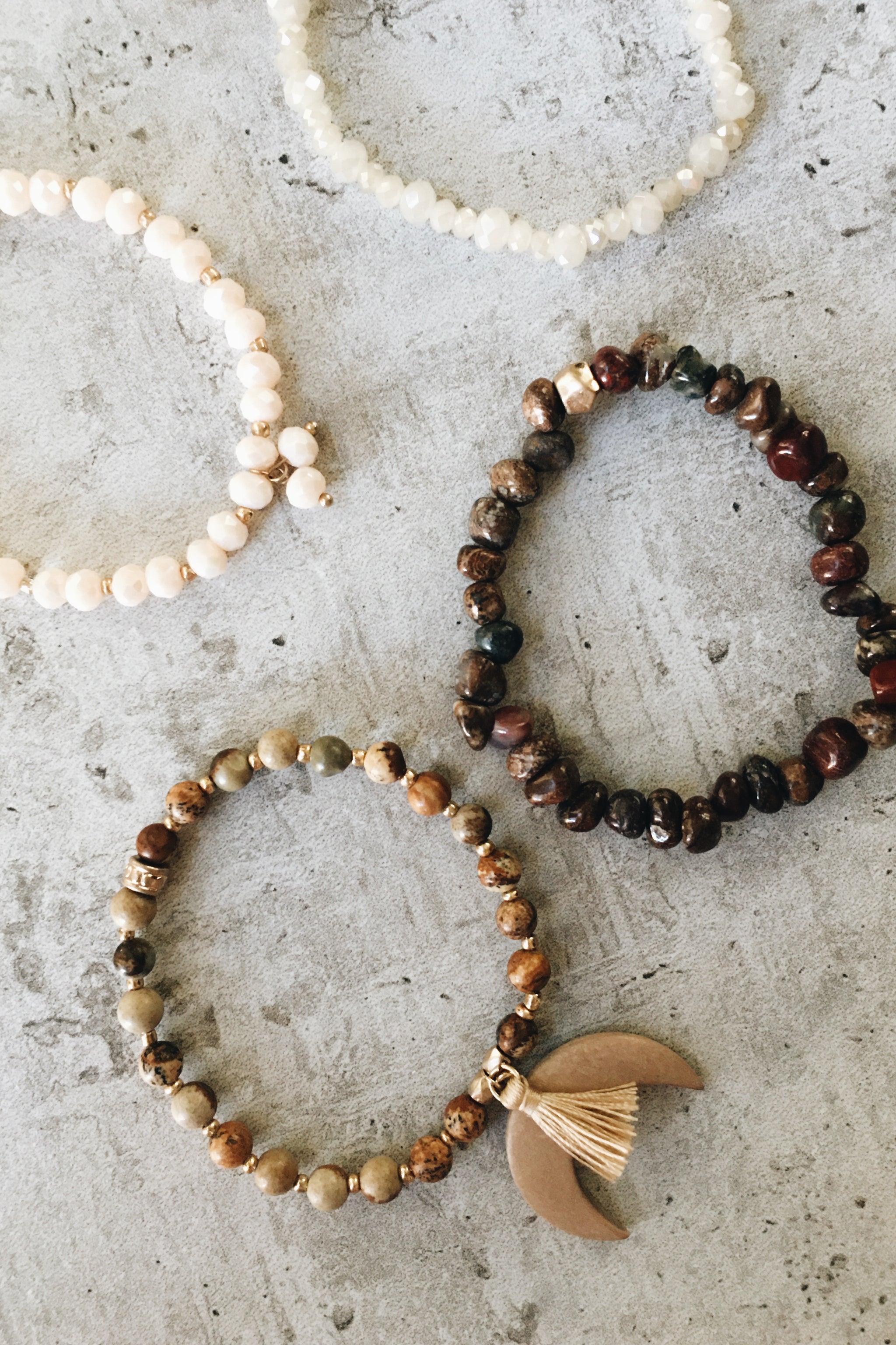 Brown Bead Bracelet Combo